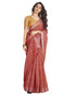 Vasthrlay Printed Striped Unstitched Peach Saree