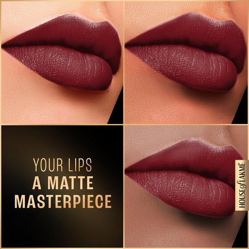 Lakme Forever Matte Liquid Lip Colour | Crimson Rose