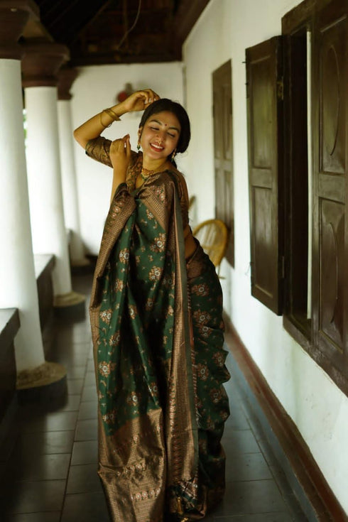 Vasthrlay Banarasi Border Unstitched Saree