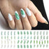 S.A.V.I Floral Nail Decals - 12 Green Plant Designs- Water Transfer Nail Art Stickers
