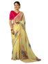 Vasthrlay Georgette Printed Unstitched Maroon Saree