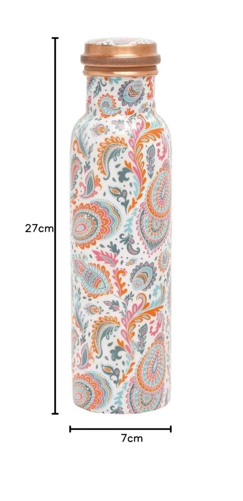 Pure Copper Designer Water Bottle | 1000ml