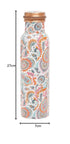 Pure Copper Designer Water Bottle | 1000ml