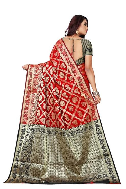 Vasthrlay Banarasi Pink Blue Ethnic Wear