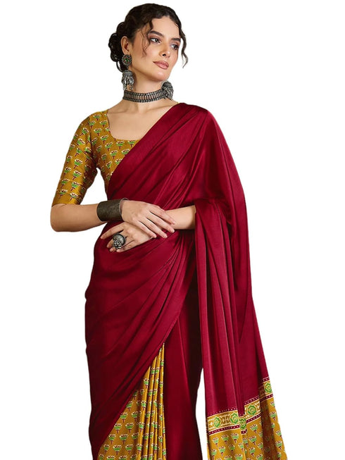 Vasthrlay Printed Tassels Cream Saree