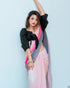 VasthrlayCrushed Georgette Unstitched Pink Free Ethnic Wear