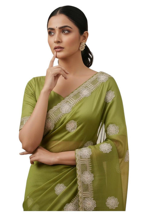 Vasthrlay Georgette Traditional Az Ys Pehenva Brown Rr Ethnic Wear