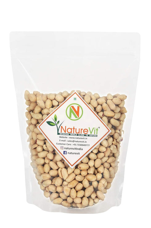 NatureVit Roasted Unsalted Peanuts Skinless, Healthy Snack from Gujarat