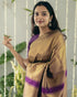 Vasthrlay Purple Kanjivaram Wedding Saree