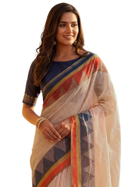 Vasthrlay Printed Peach1 Saree