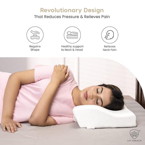 MY ARMOR Cervical Pillow for Neck Pain 2 Years Warranty