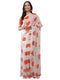 Vasthrlay White Printed Linen Saree With Unstitched Blouse Piece