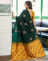 Vasthrlay Jacquard Kanjivaram Unstitched Pista Green Saree