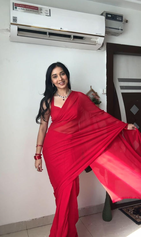 Vasthrlay Georgette Minute Unstitched Ethnic Wear