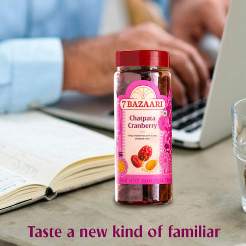 7 BAZAARI Dried Chatpata Cranberries 180gm