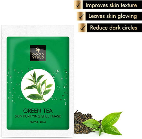 Good Vibes Green Tea Skin Purifying Sheet Mask