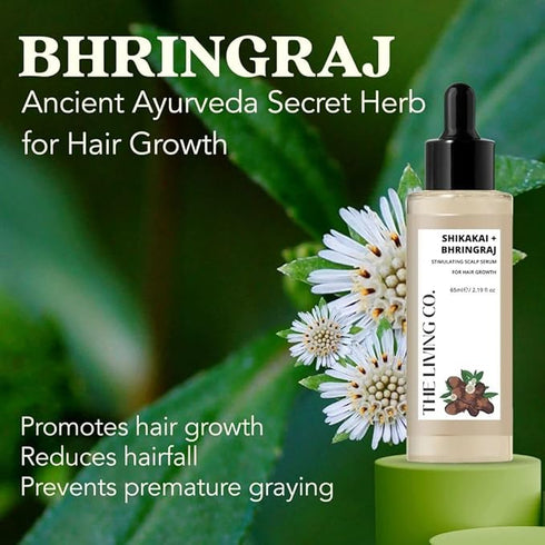 The Living Co Shikakai + Bhringraj Stimulating Scalp Serum