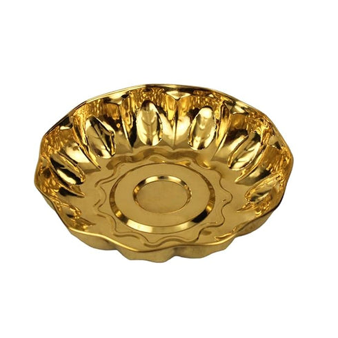 Brass Prasadam Plate 37 Grams Pack of 2
