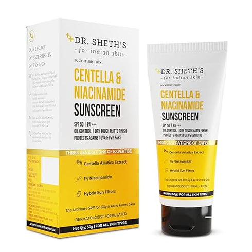 Dr. Sheth's Centella & Niacinamide Sunscreen Spf 50 Pa+++