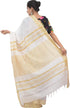 Vasthrlay Handloom Bhagalpuri Tample S C White