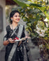 Vasthrlay Silver Banarasi Unstitched Saree