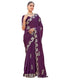 Vasthrlay Georgette Embroidery Dark Saree