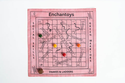 Snakes and ladders Cotton Fabric Board Game