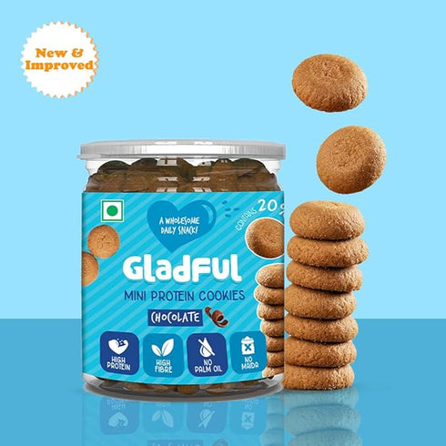 Gladful Chocolatey Protein Mini Cookies Biscuit