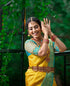 Vasthrlay Yellow Kanjivaram Saree