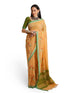 Vasthrlay Handloom Embroidered Apricot Saree