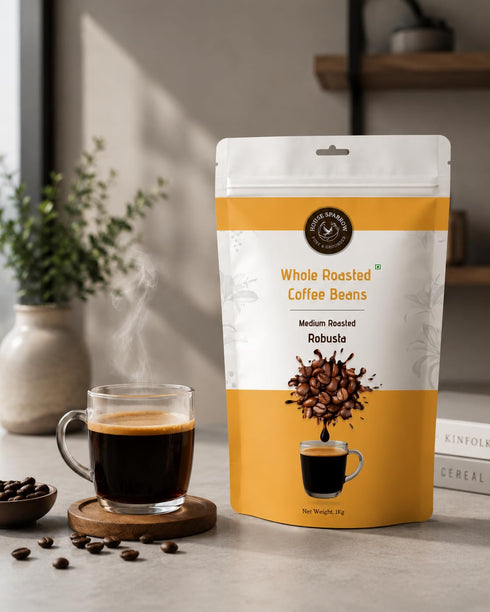 House Sparrow Whole Roasted Robusta Coffee Beans 1kg