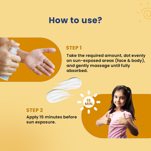 BabyOrgano Sunscreen for Kids Broad Spectrum UVA/UVB Protection