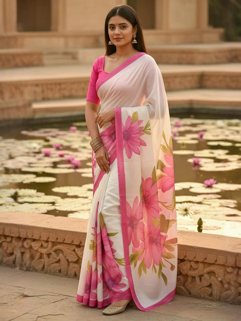 Vasthrlay Cotton Floral Lightweight Ethnic Wear