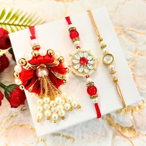 NutriSnacksBox Elegant Red Bhaiya Bhabhi Rakshabandan Hamper