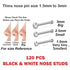 Vama Fashions Black Stone Tiny Studs Combo Nose Pin Set