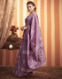 Vasthrlay Womens Kanjivaram Unstitched Dusty Pink Saree