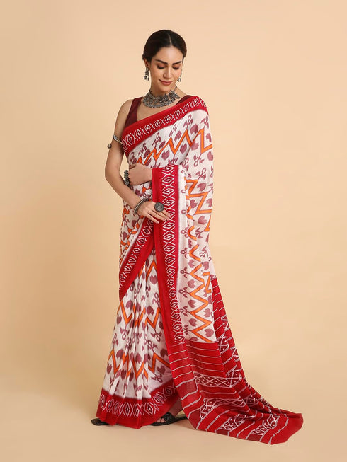 Vasthrlay Lightweight Breathable Traditional Printed Saree