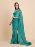 Vasthrlay Chiffon Bandhani Printed Teal Saree