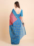 Vasthrlay Cotton Printed Mulmul Blue Saree