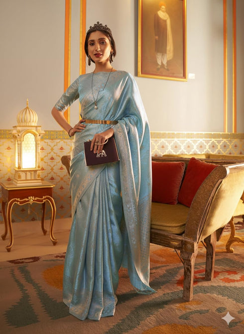 Vasthrlay Banarasi Unstitched Saree