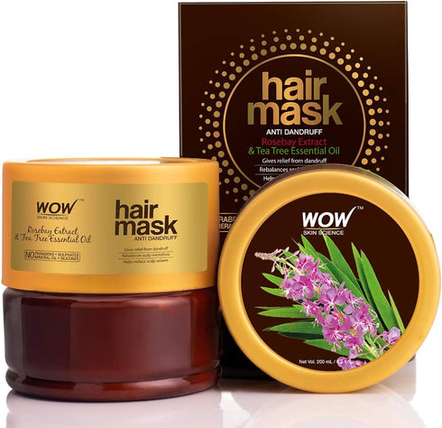 WOW Skin Science Rosebay Extract & Tea Tree Essential Oil Anti-Dandruff Hair Mask