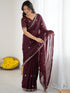 Vasthrlay Wine Georgette Saree