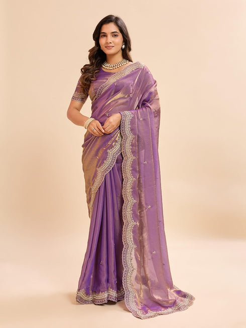 Vasthrlay Embellished Embroidered Lavender
