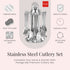 Parage 24 Pieces Lily Cutlery Set Stainless Steel With Stand