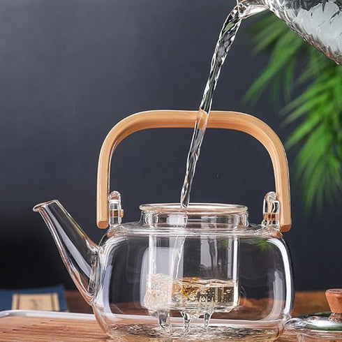 PAPITA Glass Teapot Kettle with Glass Infuser