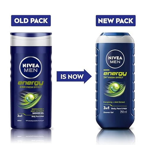 Nivea Men Energy Shower Gel With Mint Extracts