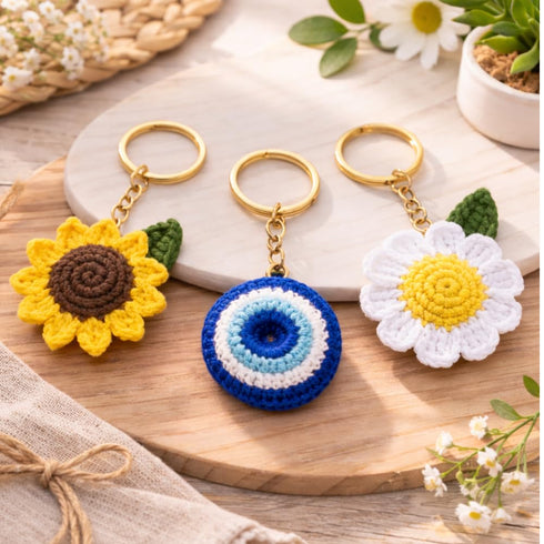 Handmade Crochet Keychain Set (80 g)