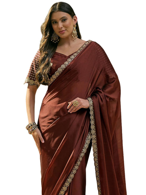 Samah Georgette Bandhani Pink Saree
