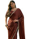 Vasthrlay Sequins Embroidery Maroon Saree With Maroon Unstitched Blouse Piece