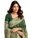 Vasthrlay Jacquard Kanjivaram Unstitched Light Green Saree